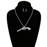 Western Pistol Pendant Necklace