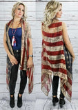Vintage USA Flag Vest