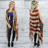 Vintage USA Flag Vest
