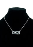 Checkered bar becklace