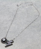 8 Ball and Thunder bolt pendant necklace