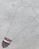 Cowboy pendant silver necklace
