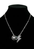 8 Ball and Thunder bolt pendant necklace