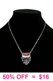 Cowboy pendant silver necklace