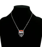 Cowboy pendant silver necklace