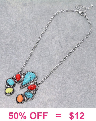 Colorful squash pendant necklace