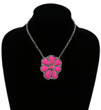 Pink Concho pendant necklace