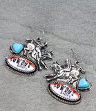 Cowboy Bull Rider earrings