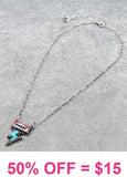 Cowboy Turquoise bolt necklace