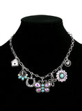 Bling Turquoise charm necklace