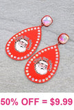 3 left Don't Stop Believing  Christmas earrings
