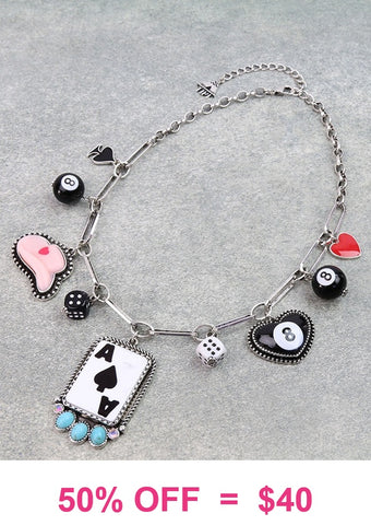 Large Casino Charms necklace