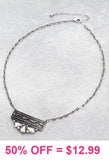 Silver Western pendant with bling on silver chain necklace