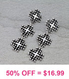 Silver Studded cross dangle earrings.  Western style earrings