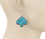 Turquoise spade earrings