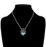 Western pendant necklace with Turquoise stones