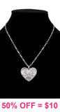 Western Tooled Heart pendant necklace (