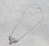 Western boot stitch design necklace