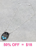 Western pendant necklace with Turquoise stones