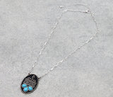Western pendant necklace with Turquoise stones
