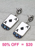 Ace of spades earrings