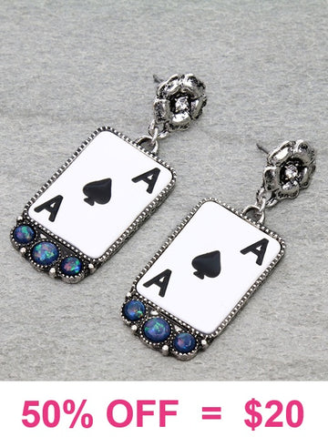 Ace of spades earrings