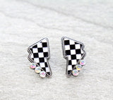 Checkered bolt studs with bling
