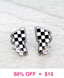 Checkered bolt studs with bling