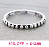 Silver studded stretch bracelet