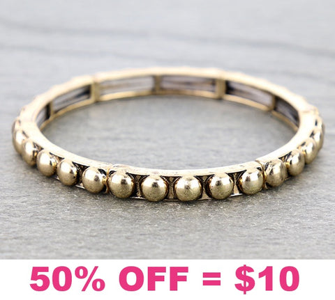 Gold Studded Stretch bracelet