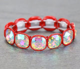 Red Bling Bling stretch bracelet