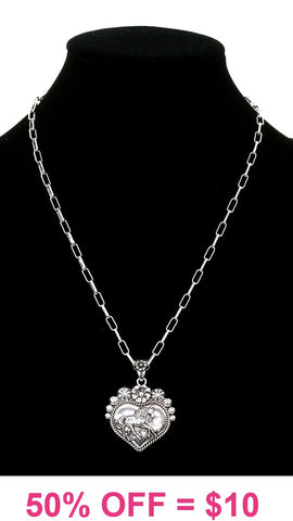 Western Horse Heart pendant necklace