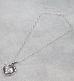 Western steer Heart pendant necklace