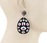 Western Bling Teardrop Concho Earrings