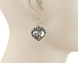 Silver Horse Heart earrings