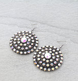 XL Bling round concho earrings