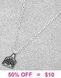 Western silver pendant necklace