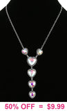 Bling Heart drop necklace