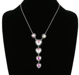Bling Heart drop necklace