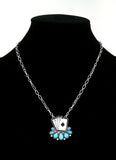 Playing cards Turquoise pendant necklace