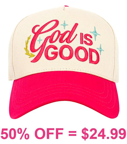 GOD is GOOD pink cap