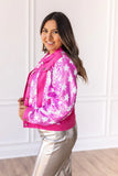 3X : Pink Sequin Star denim jacket