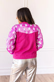 3X : Pink Sequin Star denim jacket