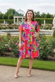 Pink, Lime, Green & Purple  Summer Dress