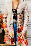 S, M, L Floral long sleeve cardigan
