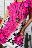 Pink Concho & cow print dress