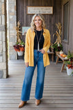 L,XL,2X,3X : Yellow button up shirt