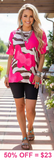 Animal print top with pink designs