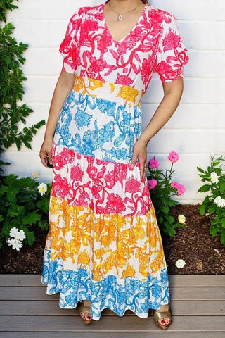 blue yellow pink dress Sky blue haldi outfit