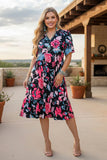 Pink and Blue floral dress